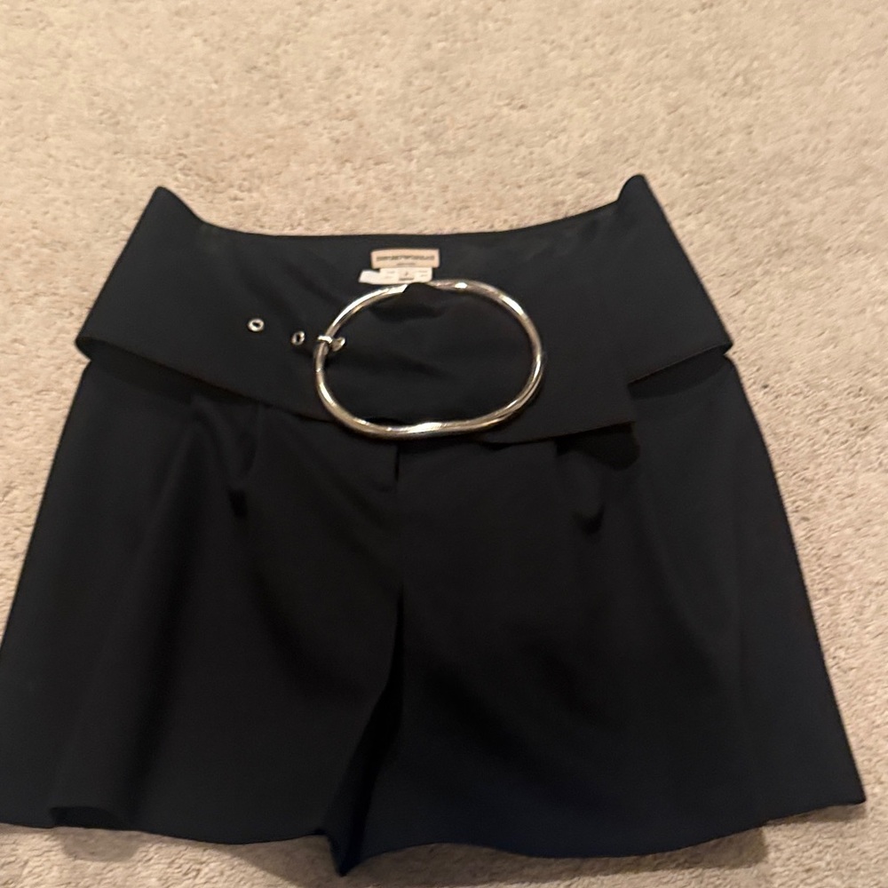 Black Skirt with Silver Ring Detail